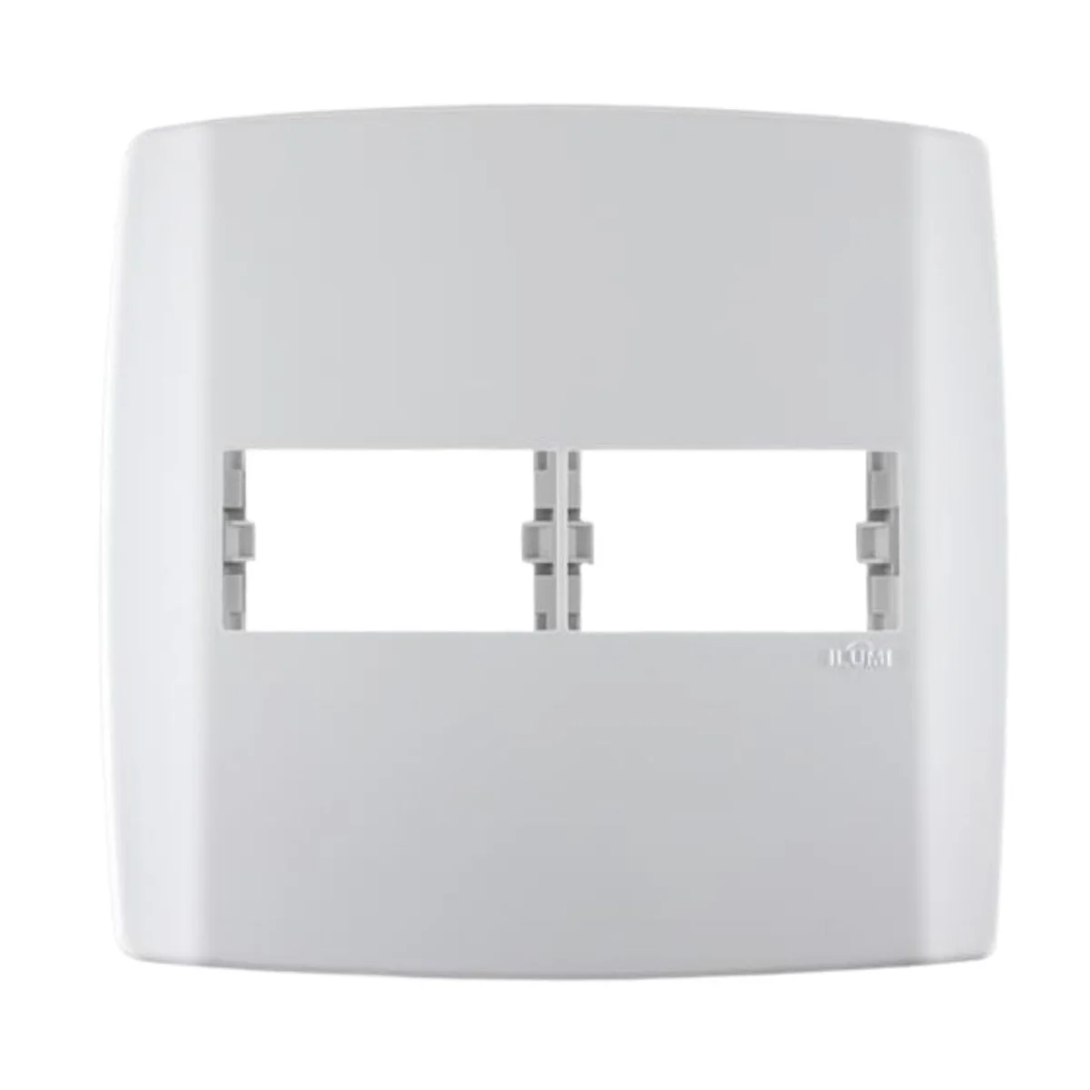 Placa 2 Postos 4x4 com Suporte Branca Slim - imagem 1