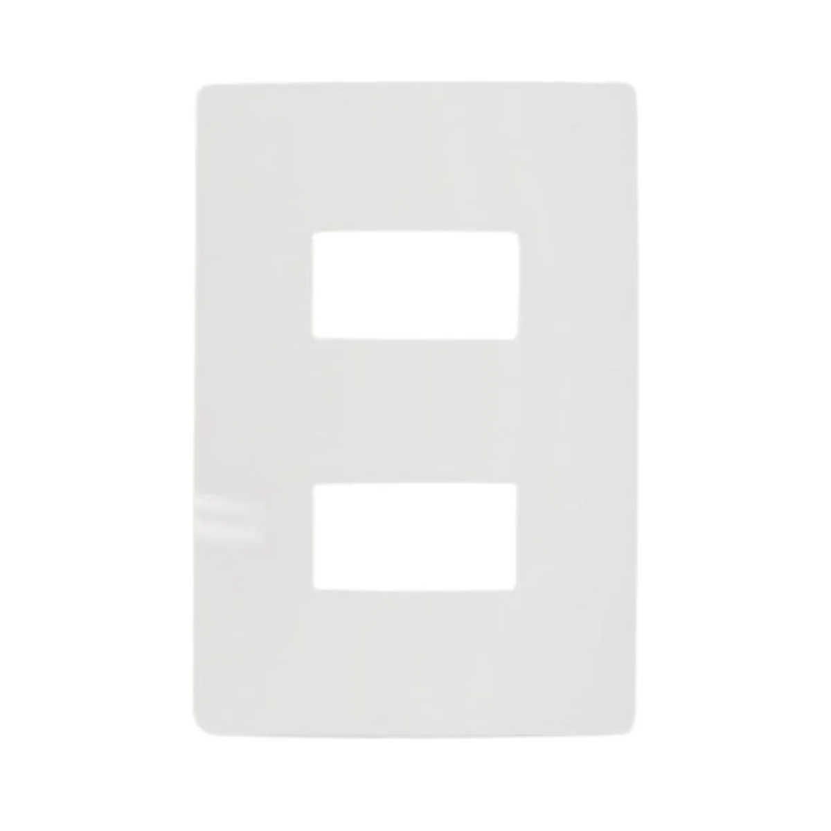 Placa 2 Postos Separados 4x2 com Suporte Branca i9 - imagem 1