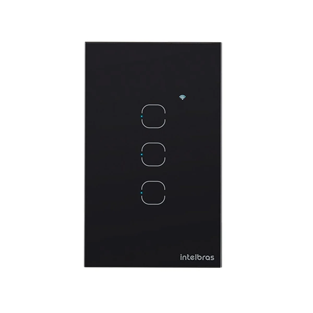 Conjunto Interrup. Inteligente Wi-Fi 3 Teclas Preto EWS1003 Intelbras - imagem 1
