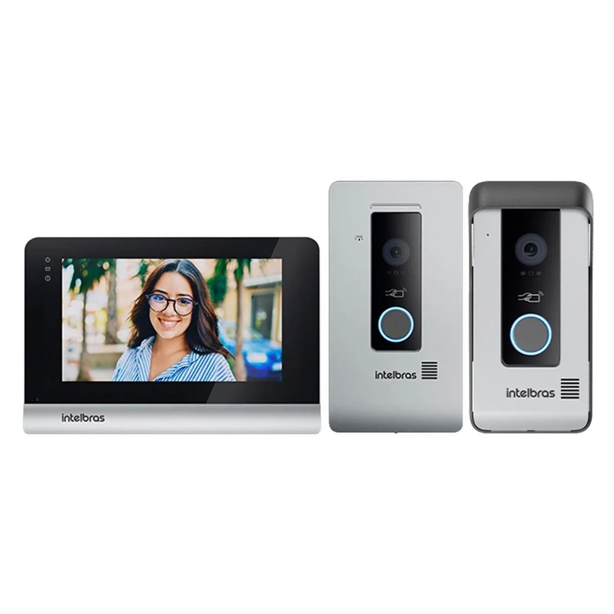 Kit Porteiro Com Vídeo IP MVW7070+ Cinza 4520040 Intelbras - imagem 1