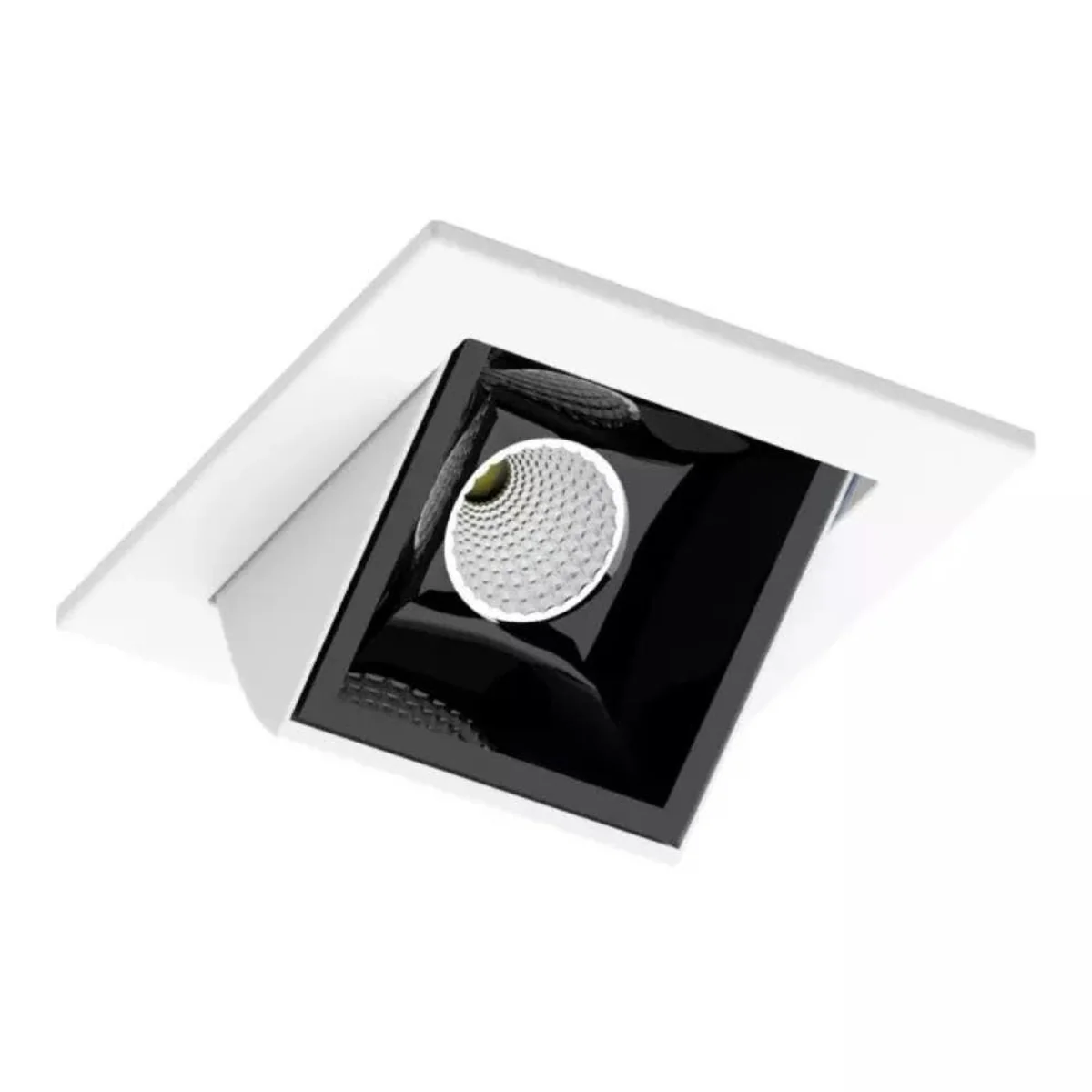 Spot Embutir Picco Quadrado Branco/Preto 3W 2700K 34° Interlight - imagem 1