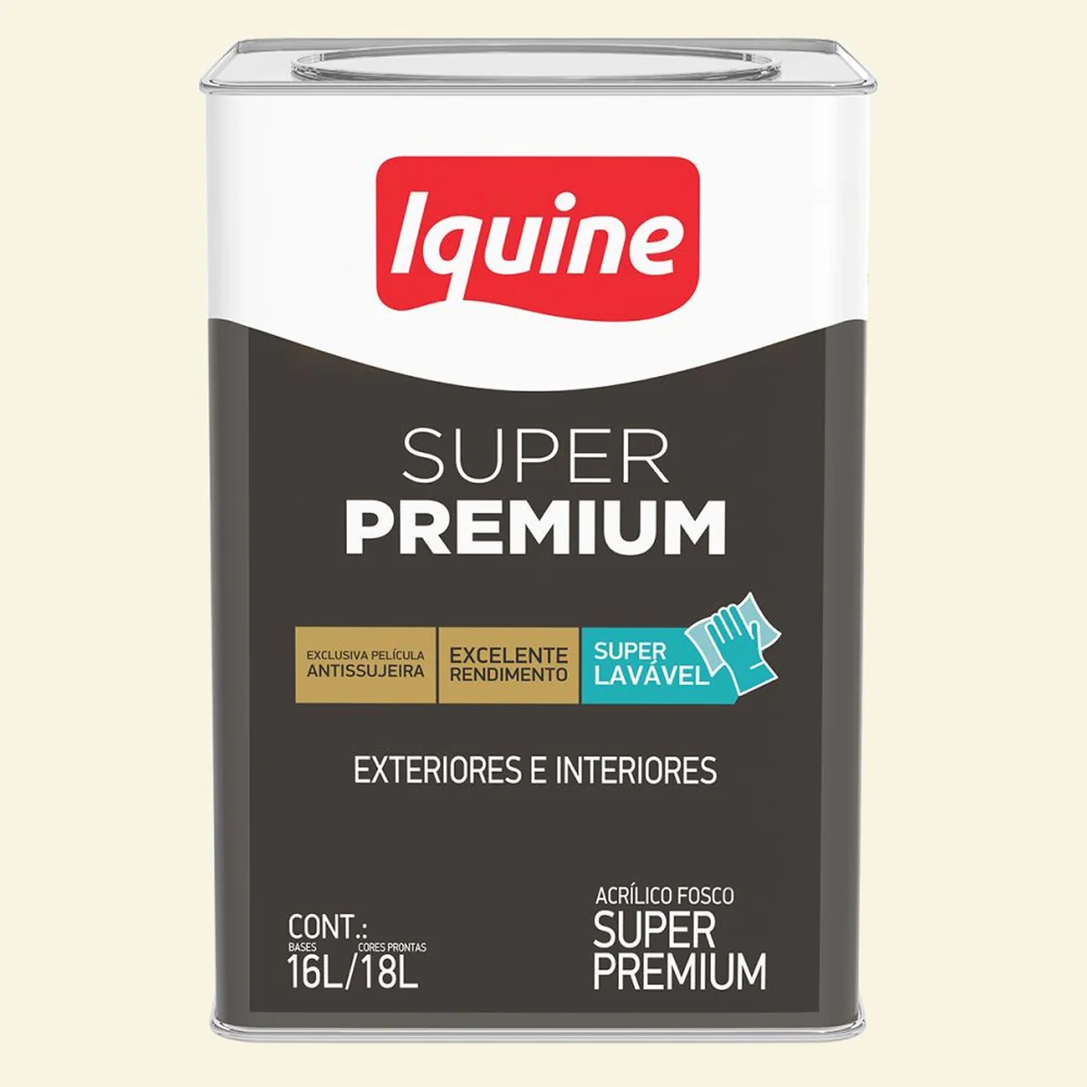 Tinta Premium Acrílica Fosco Super Premium 18L Iquine - imagem 1
