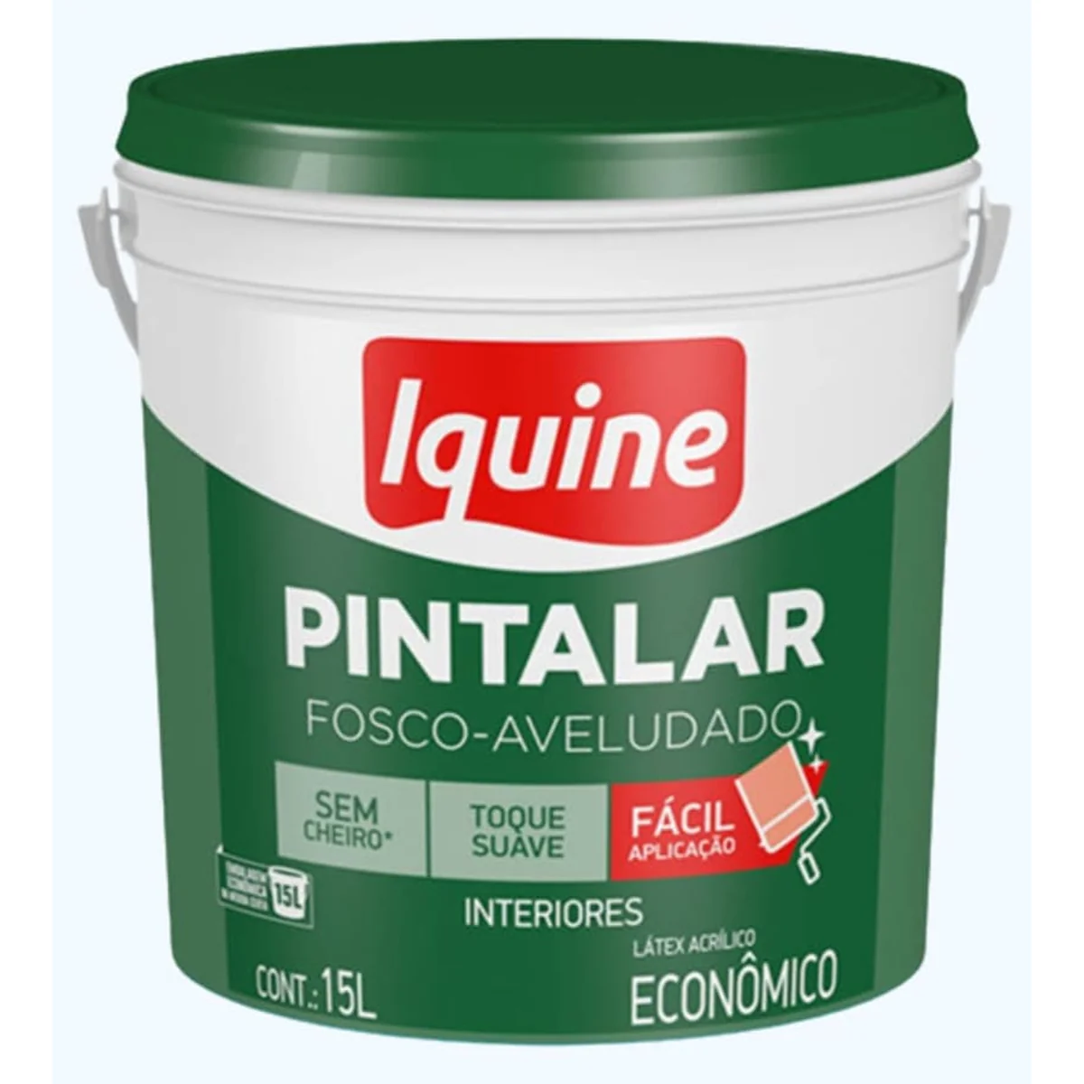 Tinta Econômica Acrílica Fosco Pintalar Branco 15L Lata Iquine - imagem 1