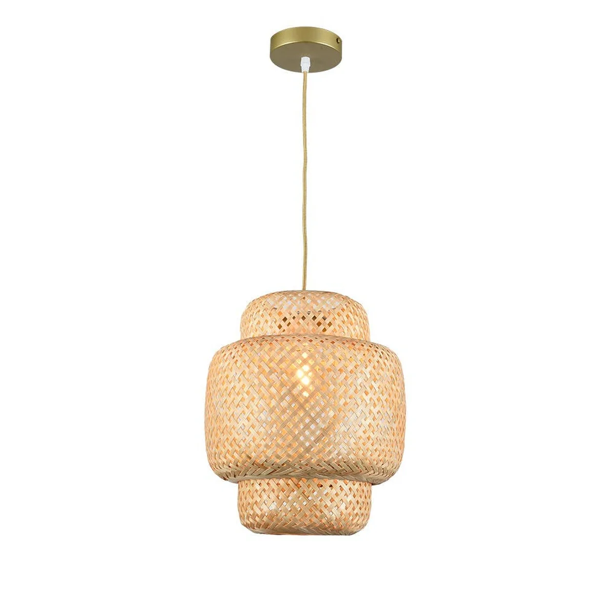 Pendente Bambu Vaso Natural Base E27 KLPE031 Kandel - imagem 1