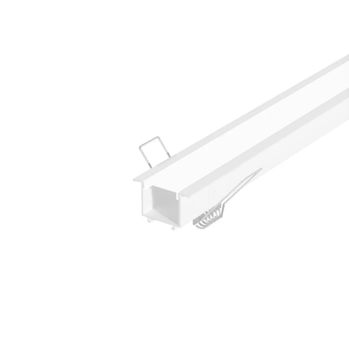 Perfil Embutir Branco Para Fita LED 3m Basico KLPF243 Kandel - imagem 1