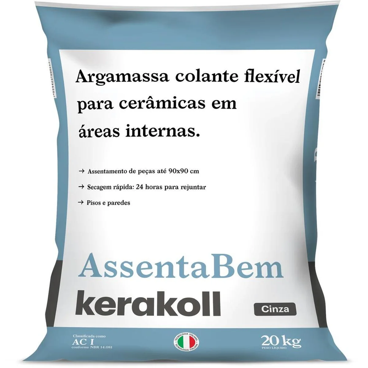 Argamassa Interna ACI Assentabem Cinza 20kg Kerakoll - imagem 1