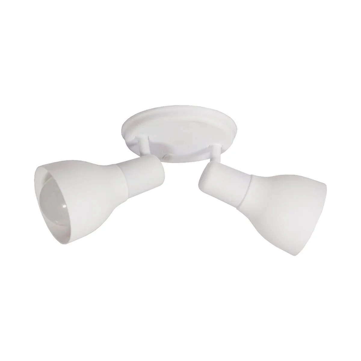 Spot Flash Com Canopla Para 2 Lâmpadas E27 Polímero Branco Klak - imagem 1