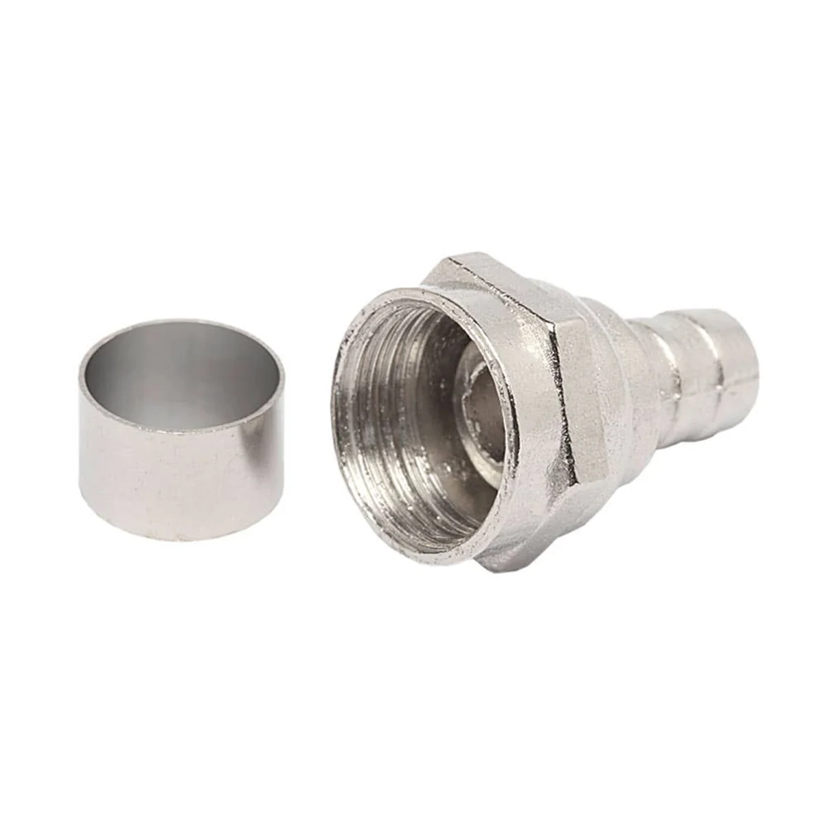 Conector F RG06 Com Anel Corpo Longo 6 Peças Kript - imagem 1