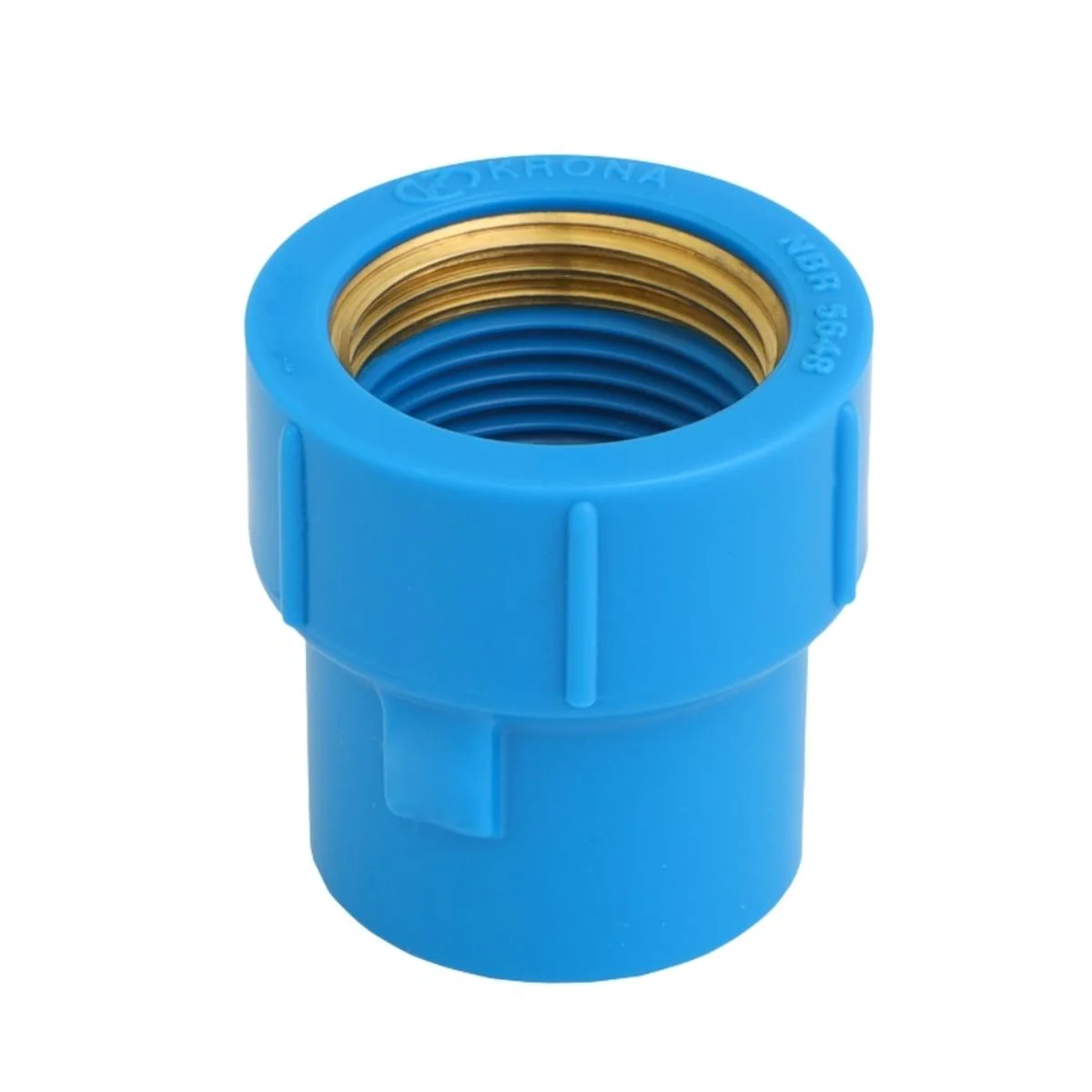 Luva Soldável com Bucha de Latão Azul PVC Krona - imagem 1