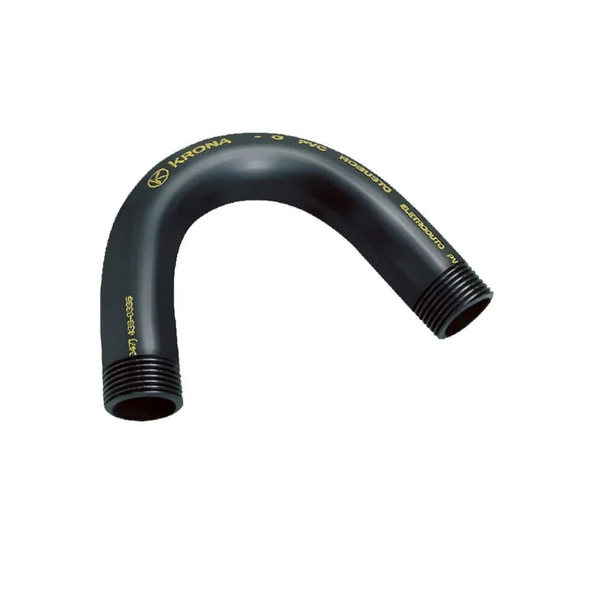 Curva PVC Preta Rosca 3" 90° Antichamas Krona - imagem 1