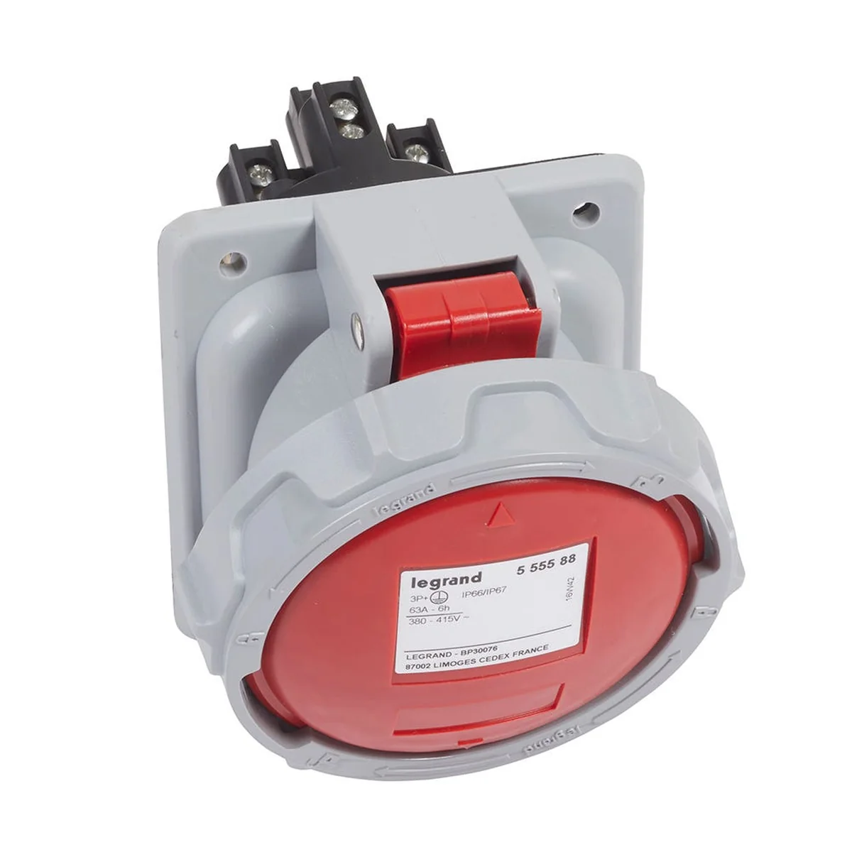 Tomada Embutir 4X63A 380/415V 555588 IP67 Legrand - imagem 1