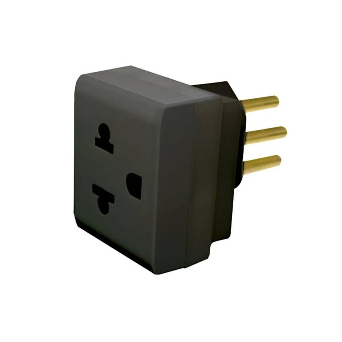 Plug Adaptador 2Polos+Terra 10A Preto Antigo 690661 Legrand - imagem 1