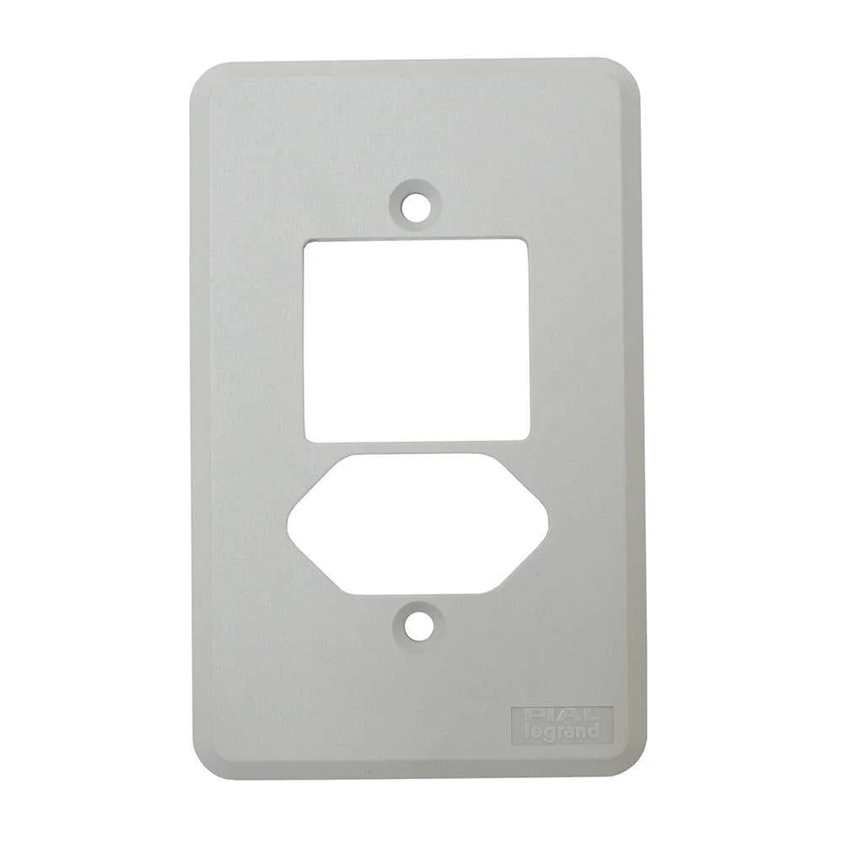 Placa 2x4" Cinza 2 simples+ 1 Tomada Silentoque 54399 Legrand - imagem 1