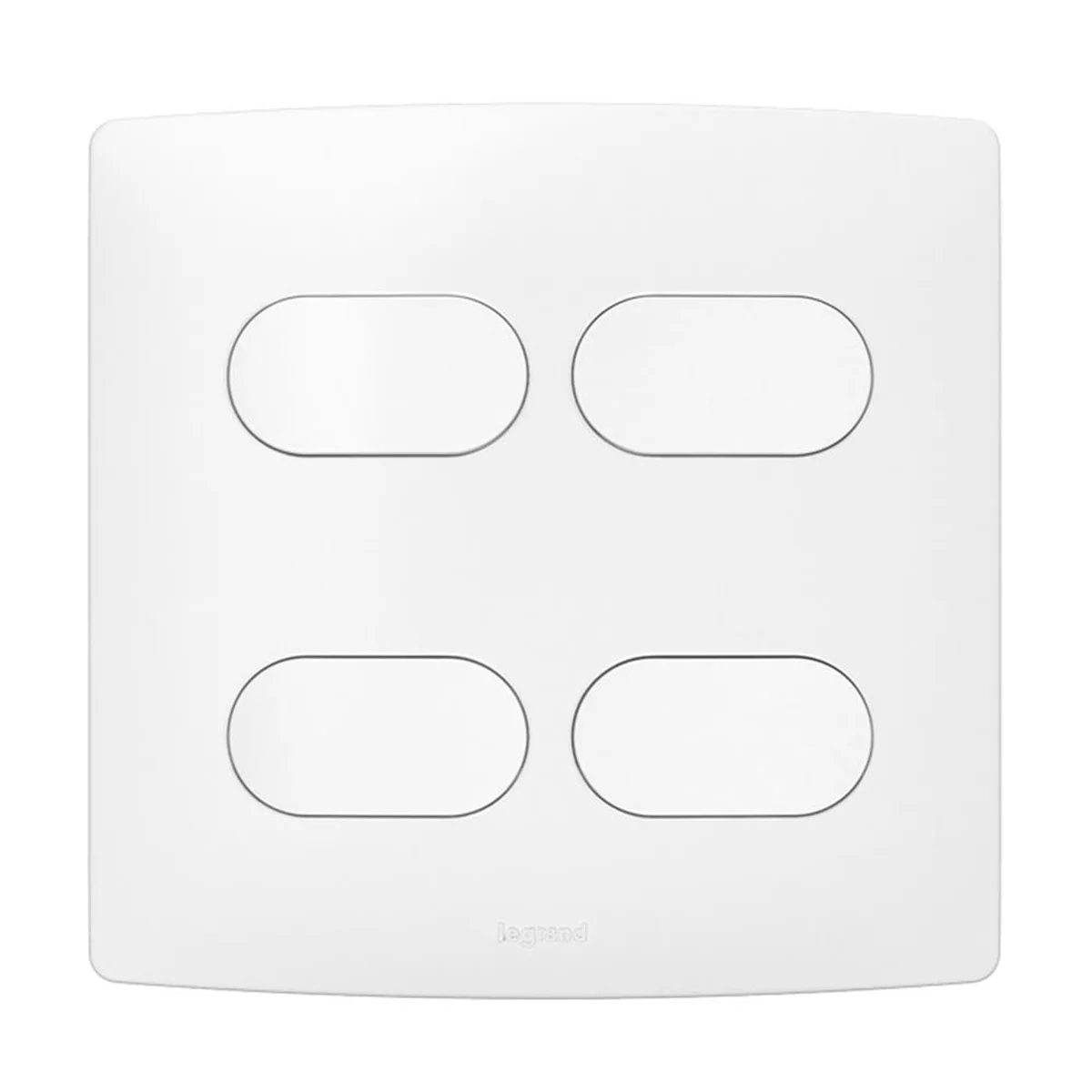 Placa 4x4" Branco 2Seções+2Seções Nereya 663420 Legrand - imagem 1