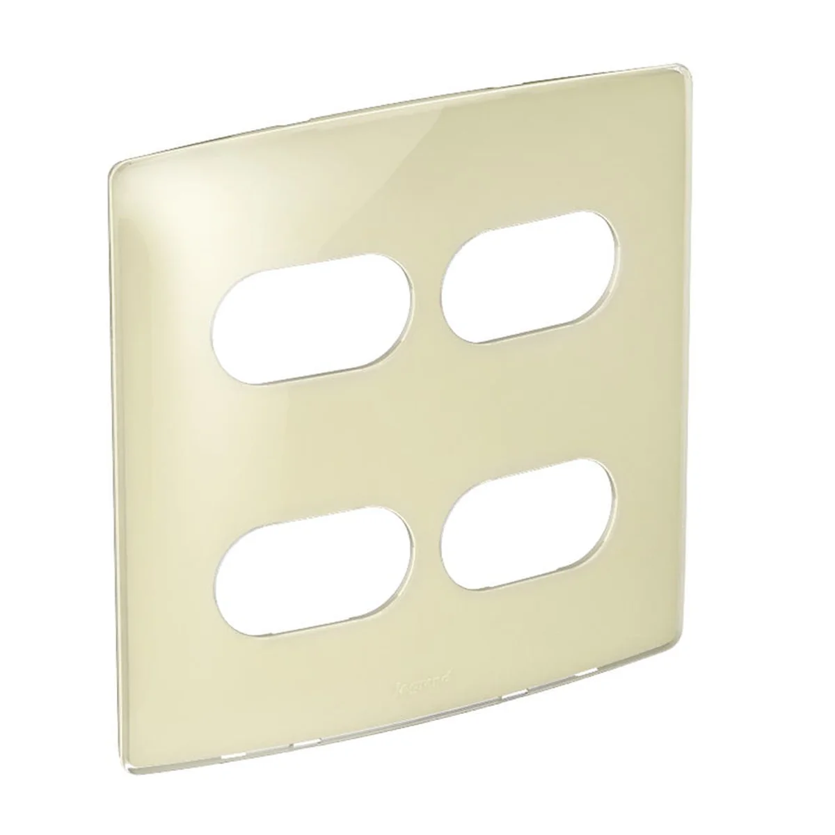 Placa 4x4" Quinoa Gloss 2Seções+2Seções Nereya 663424 Legrand - imagem 1