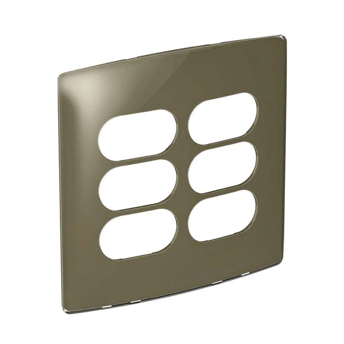 Placa 4x4" Malt Gloss 3Seções+3Seções Nereya 663435 Legrand - imagem 1