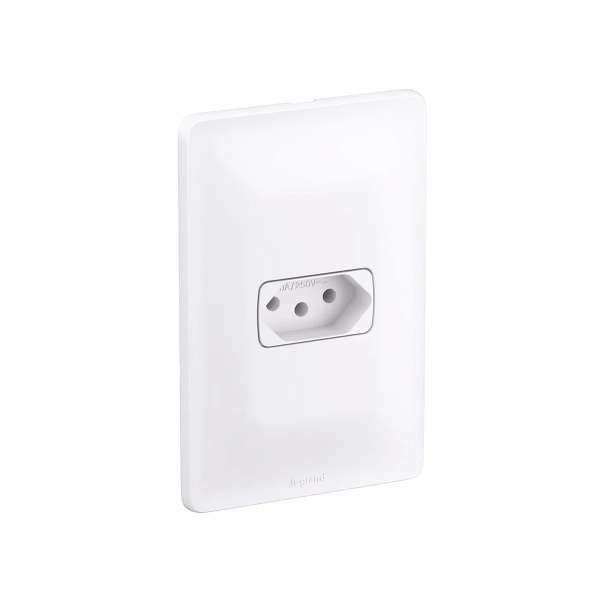 Tomada Zeffia 2Polos+Terra 10A Com Placa 680110 Legrand - imagem 1