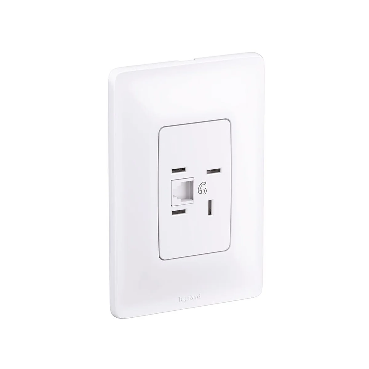 Conjunto Tomada RJ11 2 Fios Padrão Telebrás Zeffia 680125 Legrand - imagem 1