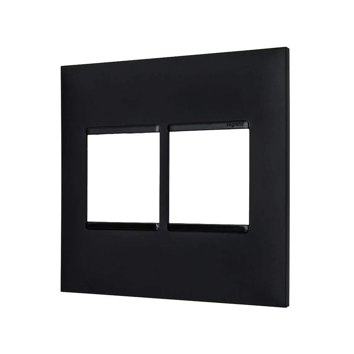 Placa 4x4" Preto 2Seções+2Seções Adjacentes Pialplus+ 618512PT Legrand - imagem 1