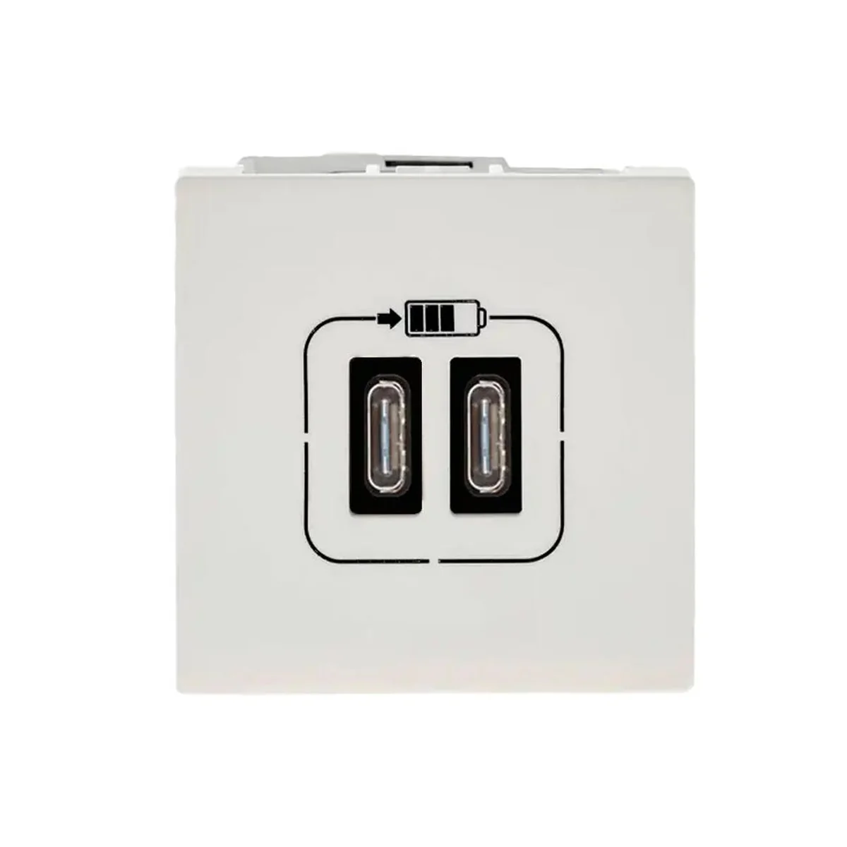 Módulo Tomada Dupla USB-C 3A Branco Pialplus+ 615096BC Legrand - imagem 1