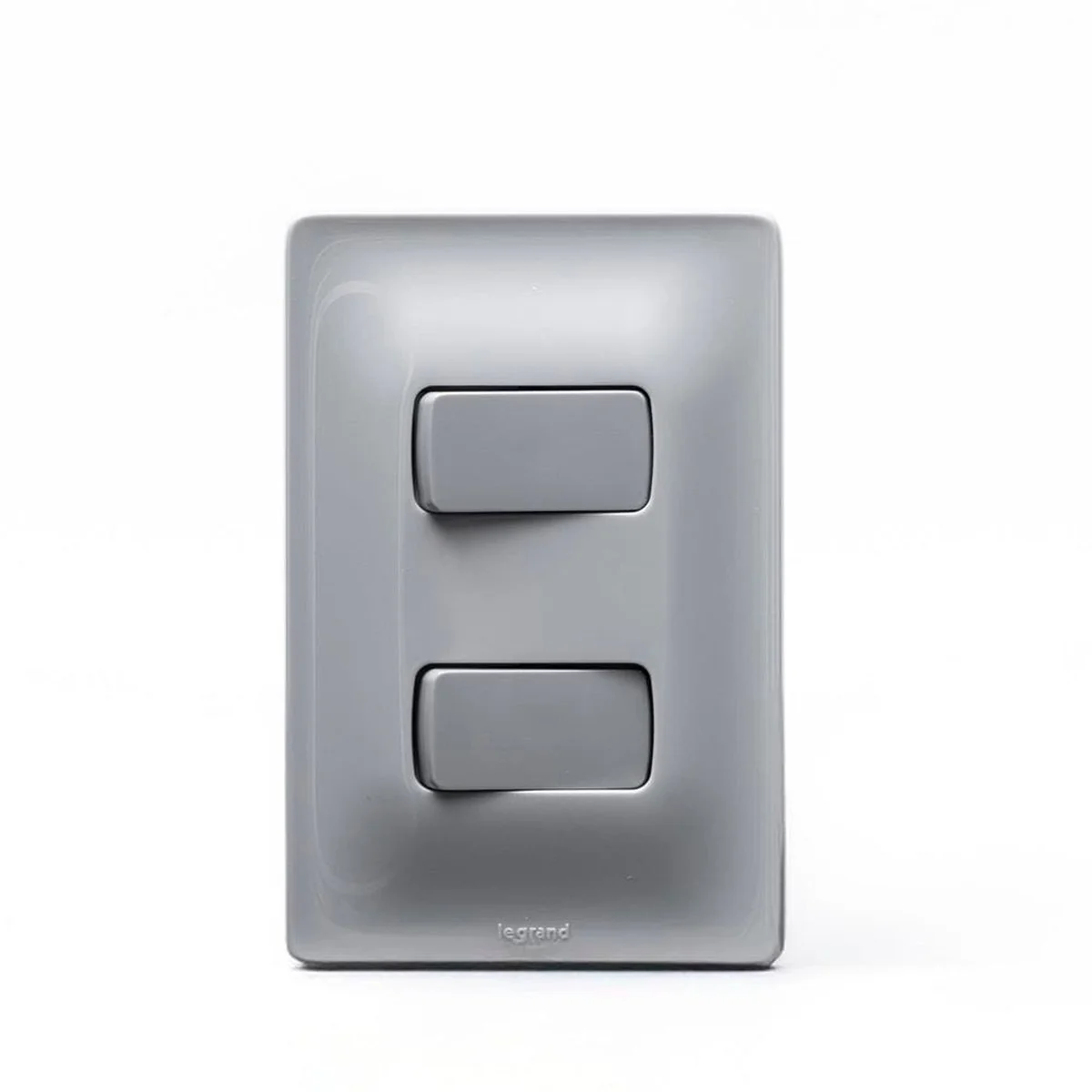 Conjunto Interruptor Simples+Paralelo Zeffia Cinza 680103CZ Legrand - imagem 1