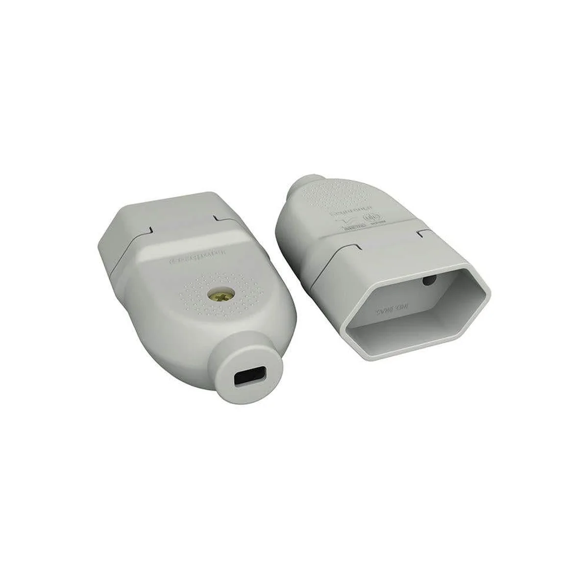 Plug Fêmea 2Polos+Terra 10A 250V Cinza IN2031E.1 Lumibras - imagem 1