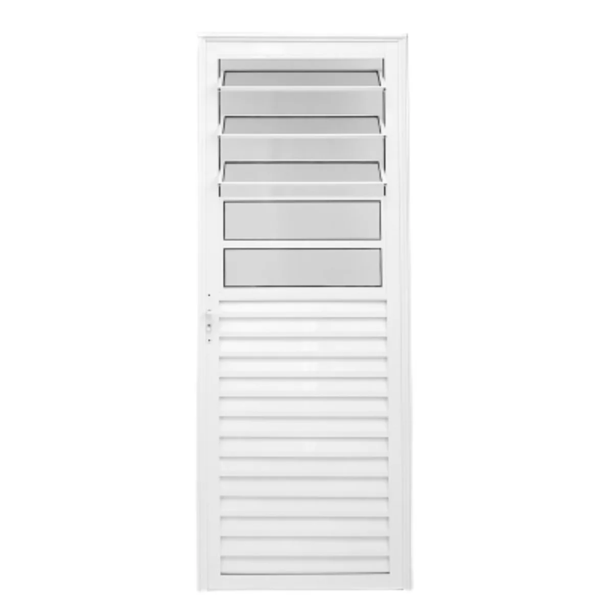 Porta Basculante Vidro Boreal Alumínio Branco 210x80cm Lux - imagem 1
