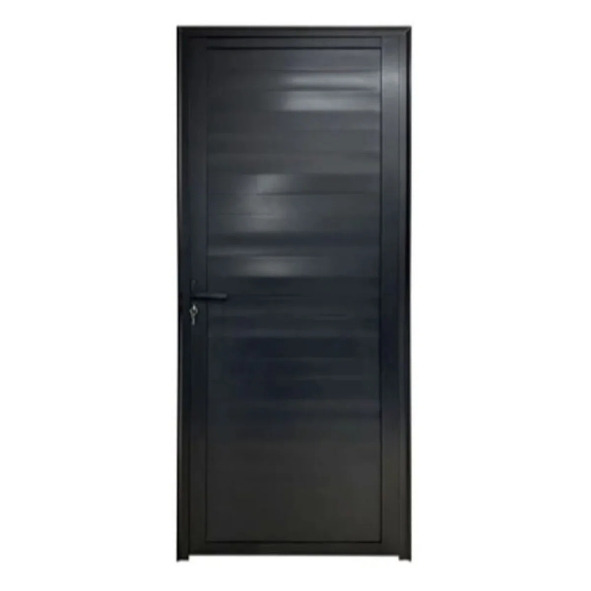 Porta Laminada Fechada Alumínio Preto 210x70cm Lux - imagem 1