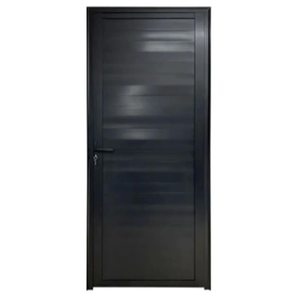 Porta Laminada Fechada Alumínio Preto 210x80cm Lux - imagem 1