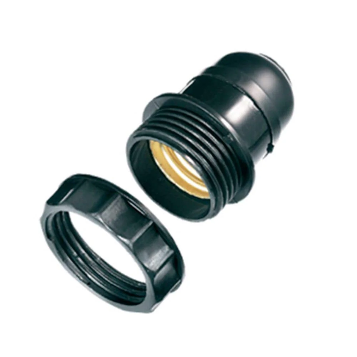 Porta-Lâmpada Preto 3/8 Para Coluna E27 - imagem 1