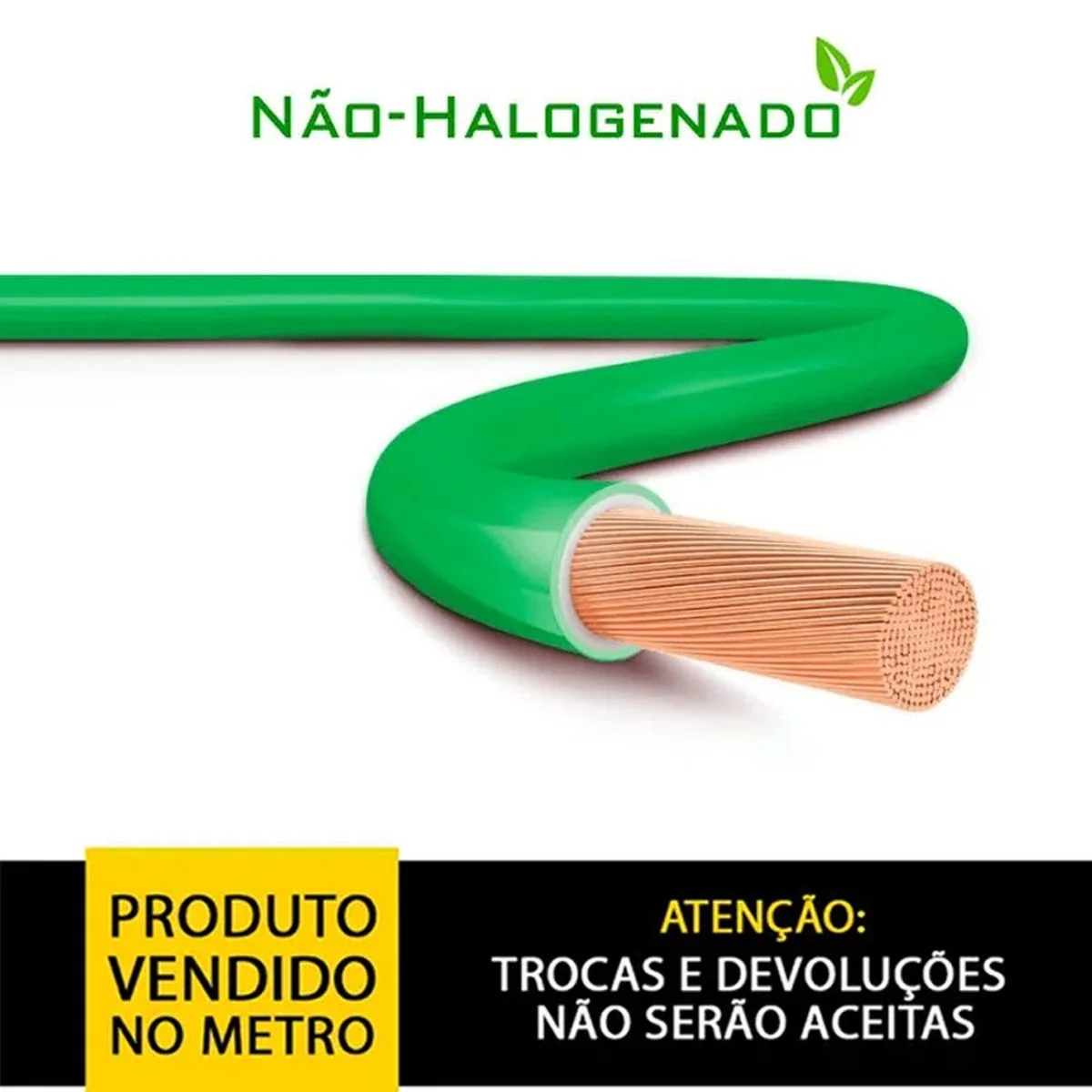 Cabo 1kV 4mm² Não-halogenado 90° Cl4 Flex Verde (Vendido no metro) - imagem 1