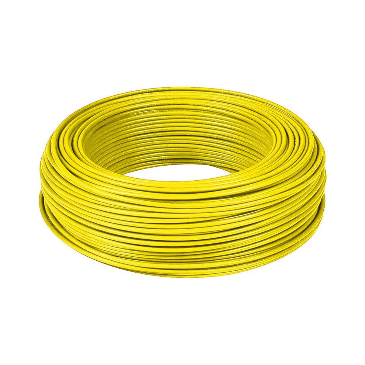 Rolo 100 Metros Cabo Flexível 6mm² Amarelo 750V - imagem 1