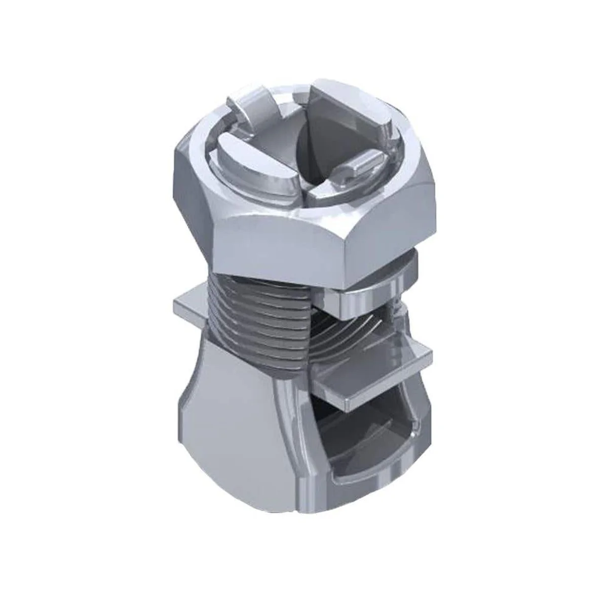 Conector Parafuso Fendido Bimetálico Maciço de 10mm² - imagem 1