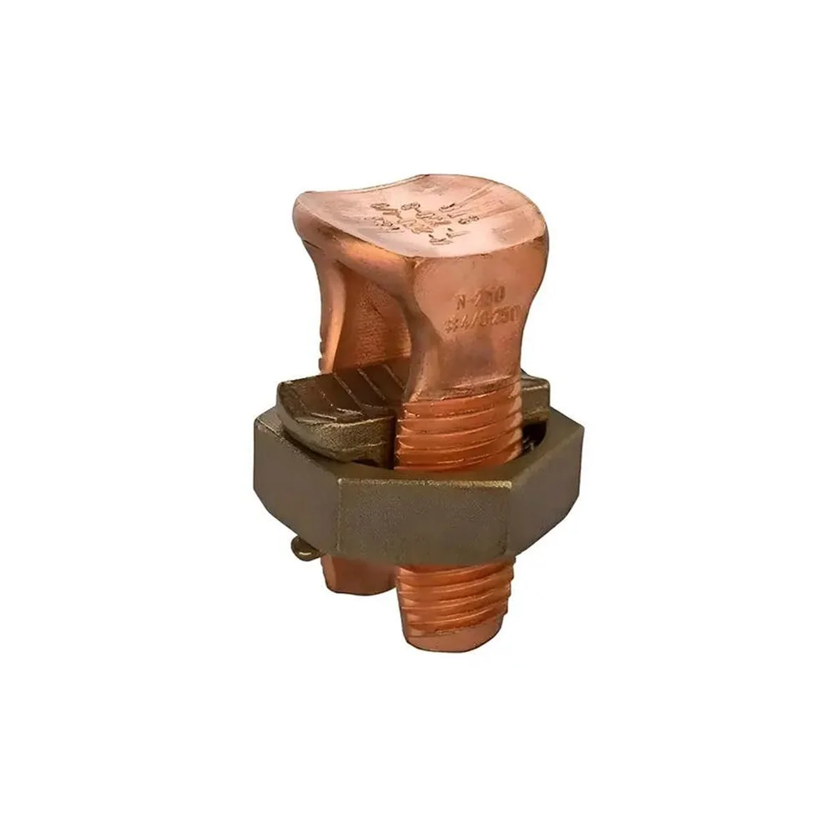 Conector Parafuso Fendido Pressão de 185mm² Bronze - imagem 1
