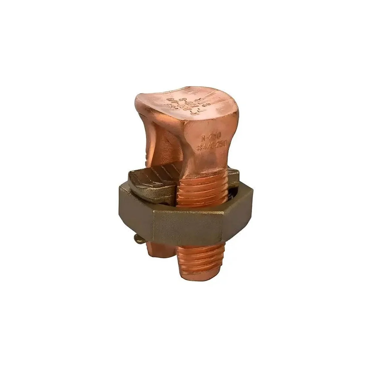 Conector Parafuso Fendido Pressão de 70mm² Bronze - imagem 1