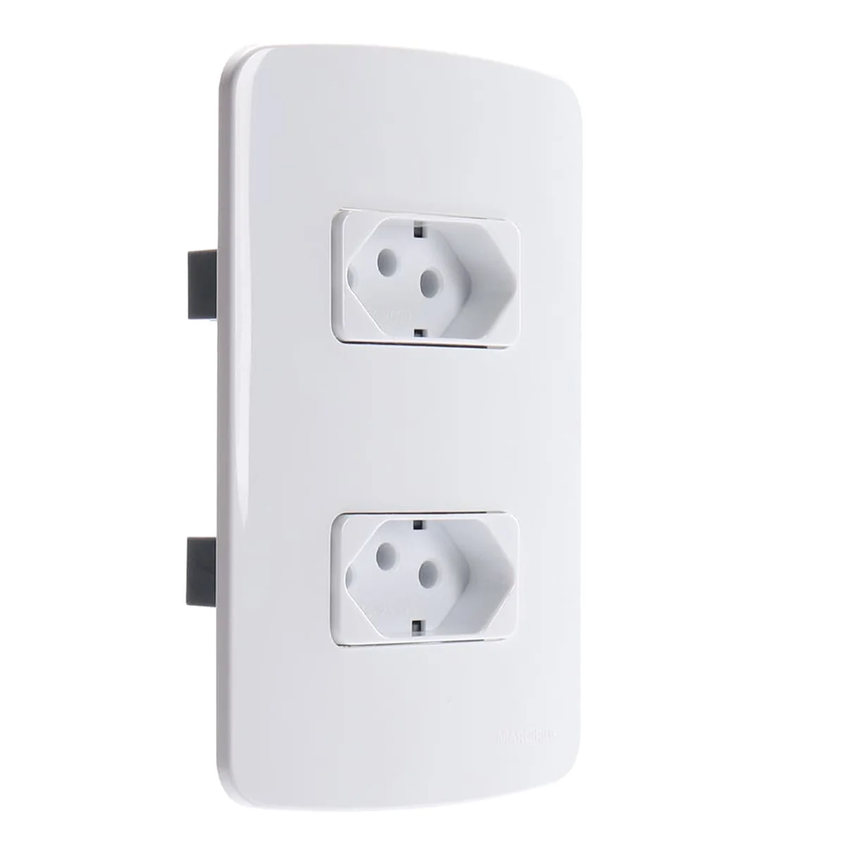 Conjunto 2 Tomadas 2P+T 10A/250V 4x2 Branco B3 - imagem 1