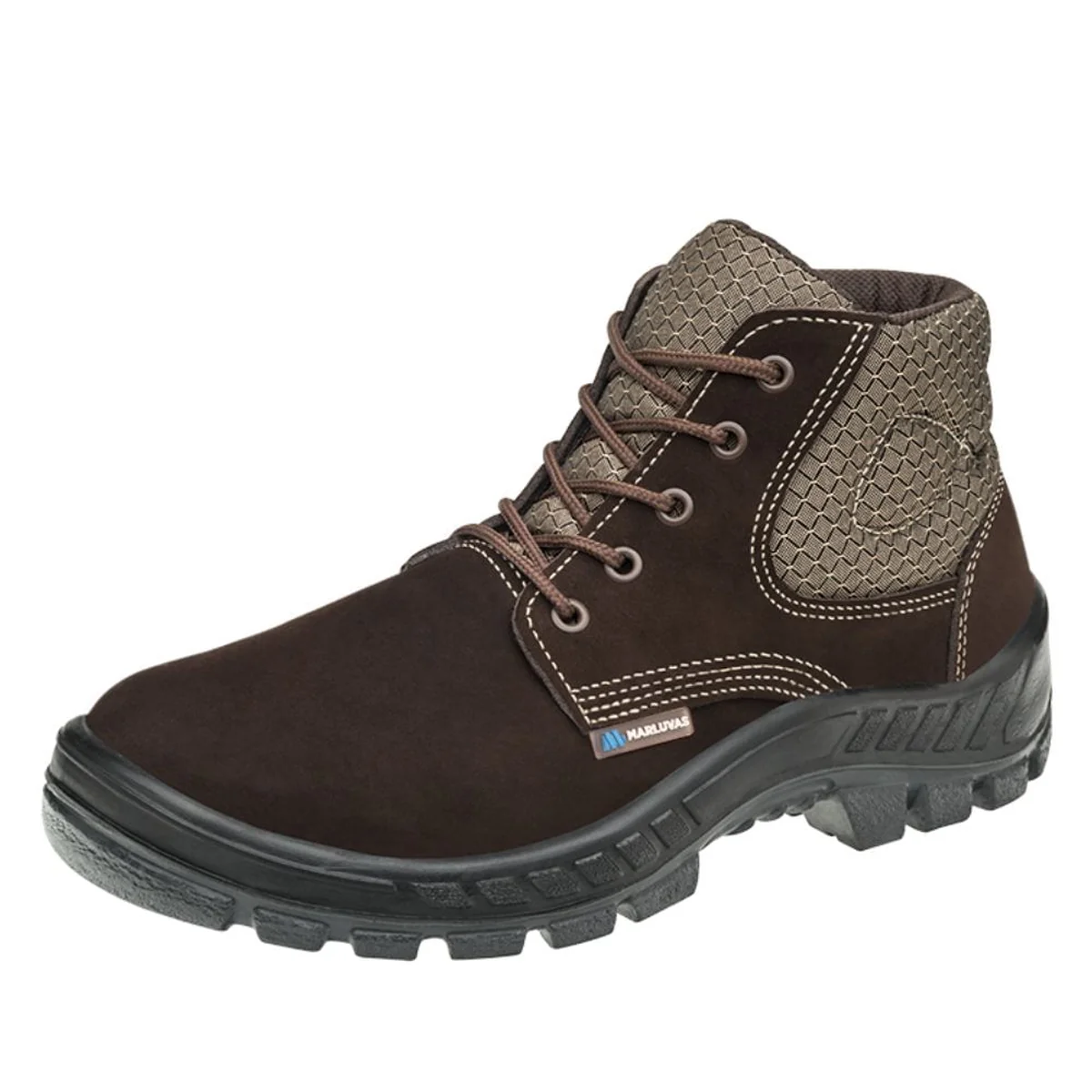 Bota de Segurança Nobuck Marrom Bico Plástico CA45611 Marluvas - imagem 1