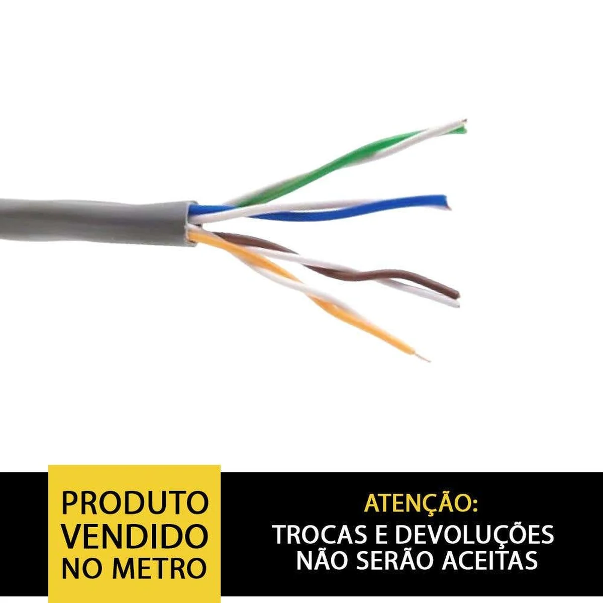 Cabo Telefônico CCI 4 Pares 0,50mm² Cinza Megatron - imagem 1