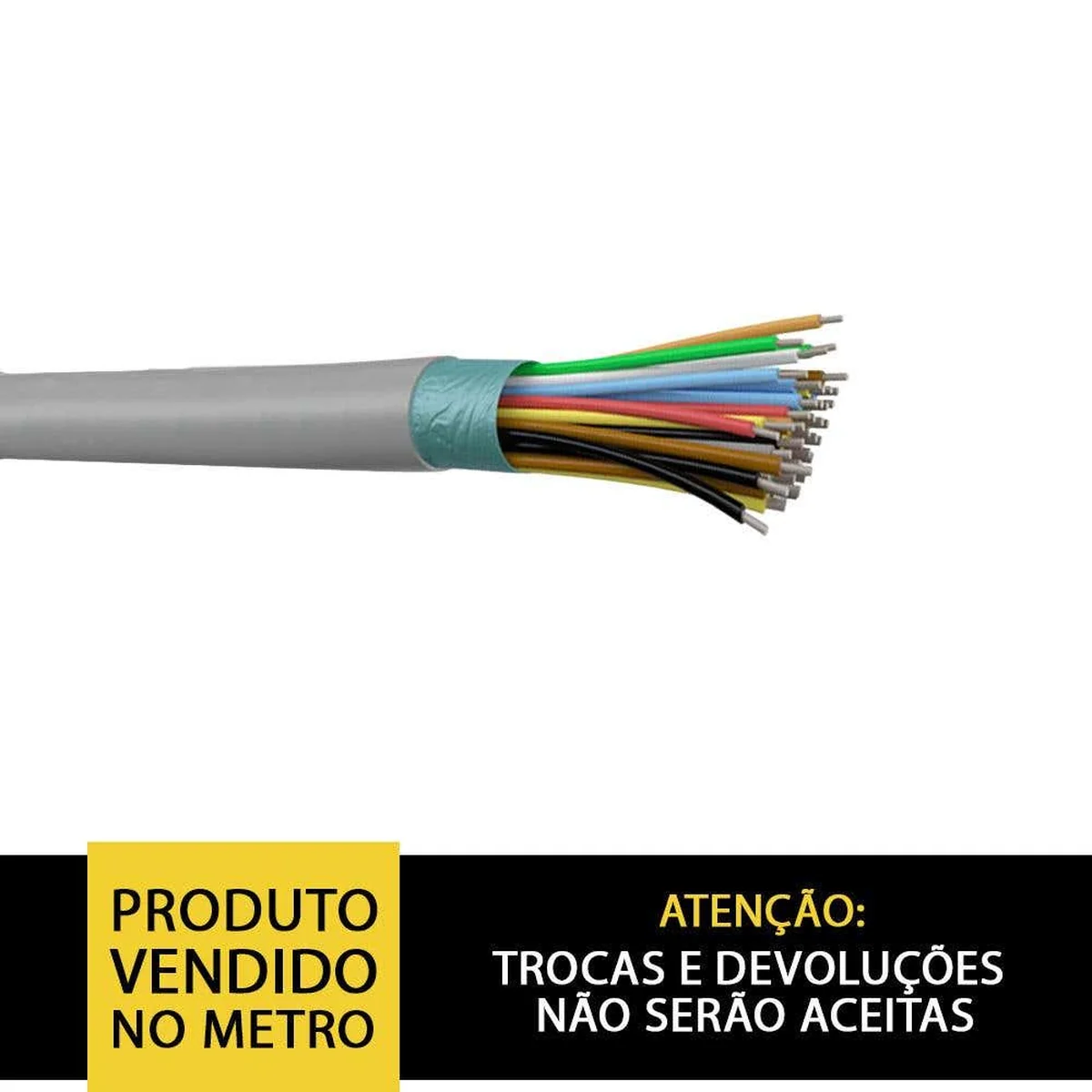 Cabo Telefônico CI 20 Pares 0,50mm² Cinza Megatron - imagem 1