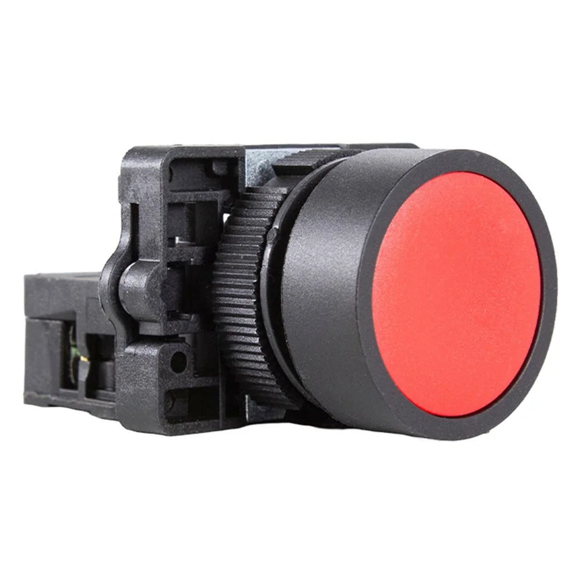 Botão 22,5mm Faceado 1NF Plástico Vermelho P20AFR-R-1B Metaltex - imagem 1
