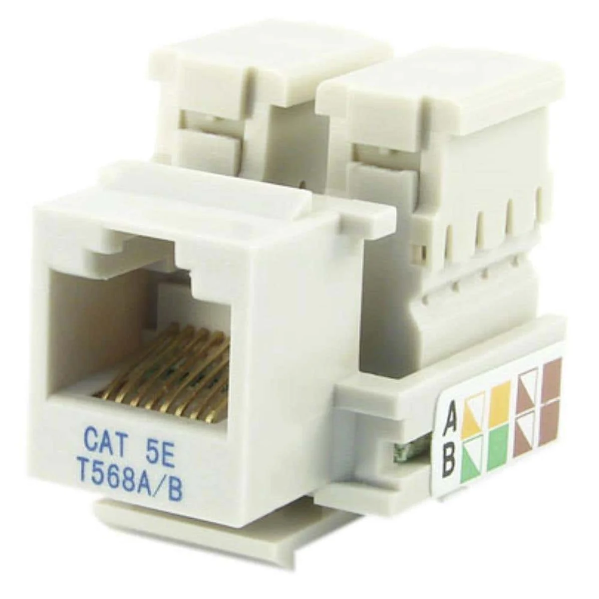 Tomada RJ45 CAT5e 8 Vias T568A/B Bege TFP88M Metaltex - imagem 1