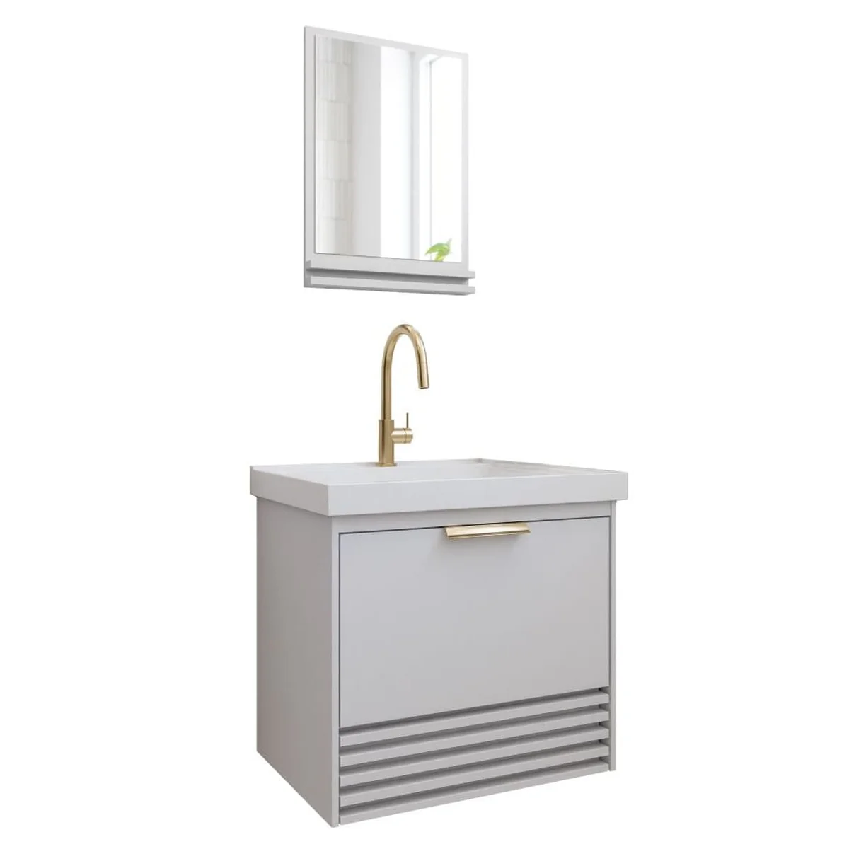 Kit Gabinete para Banheiro Sofiie Branco 61,5cm Desmontado - imagem 1