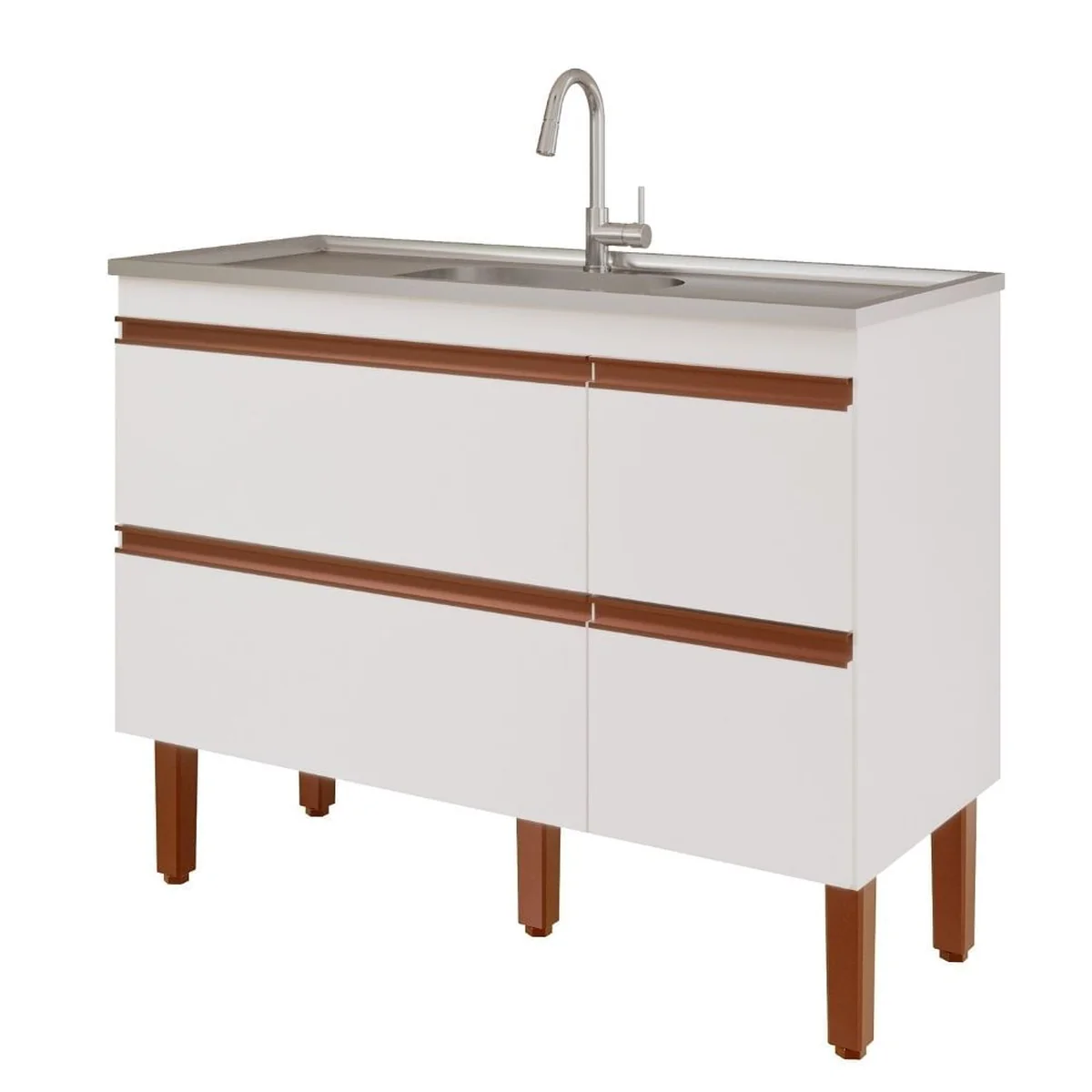 Gabinete para Cozinha Prisma Perfil 114x89x52cm MDF MGM Móveis - imagem 1