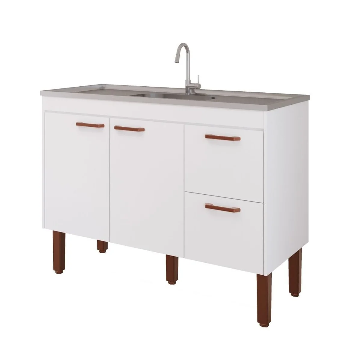 Gabinete para Cozinha Slim 114x87x50cm MDF MGM Móveis - imagem 1