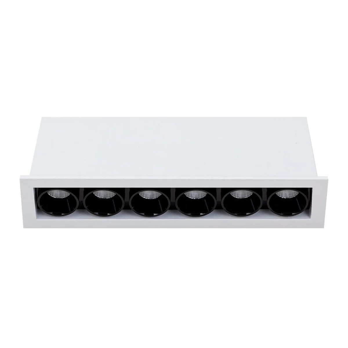 Spot Embutir Branco/Preto 12W 40° 2700K 12V 6 Fachos SLED9182 Mister LED - imagem 1