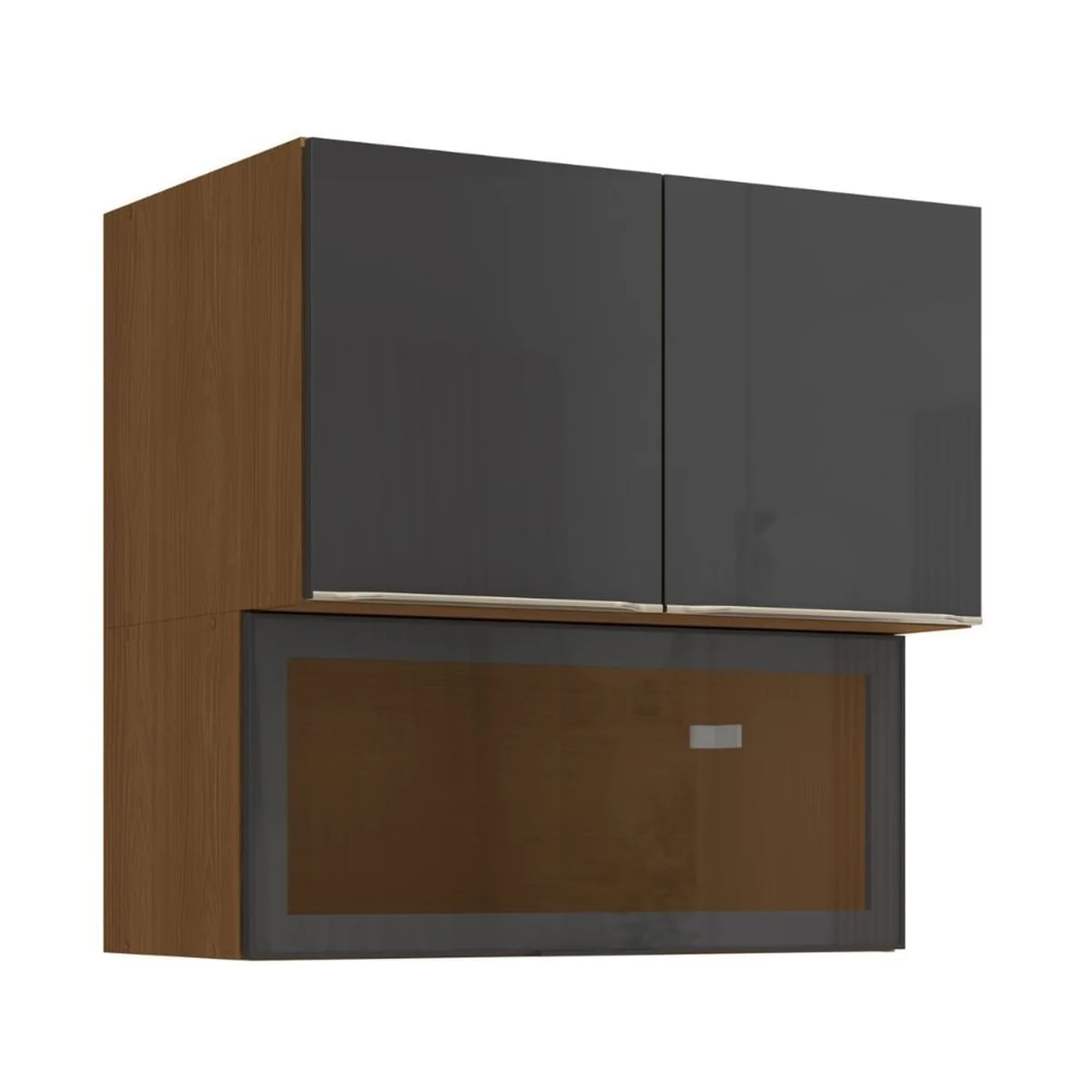 Armário Aéreo 3 Portas com Vidro 80cm Kappesberg - imagem 1