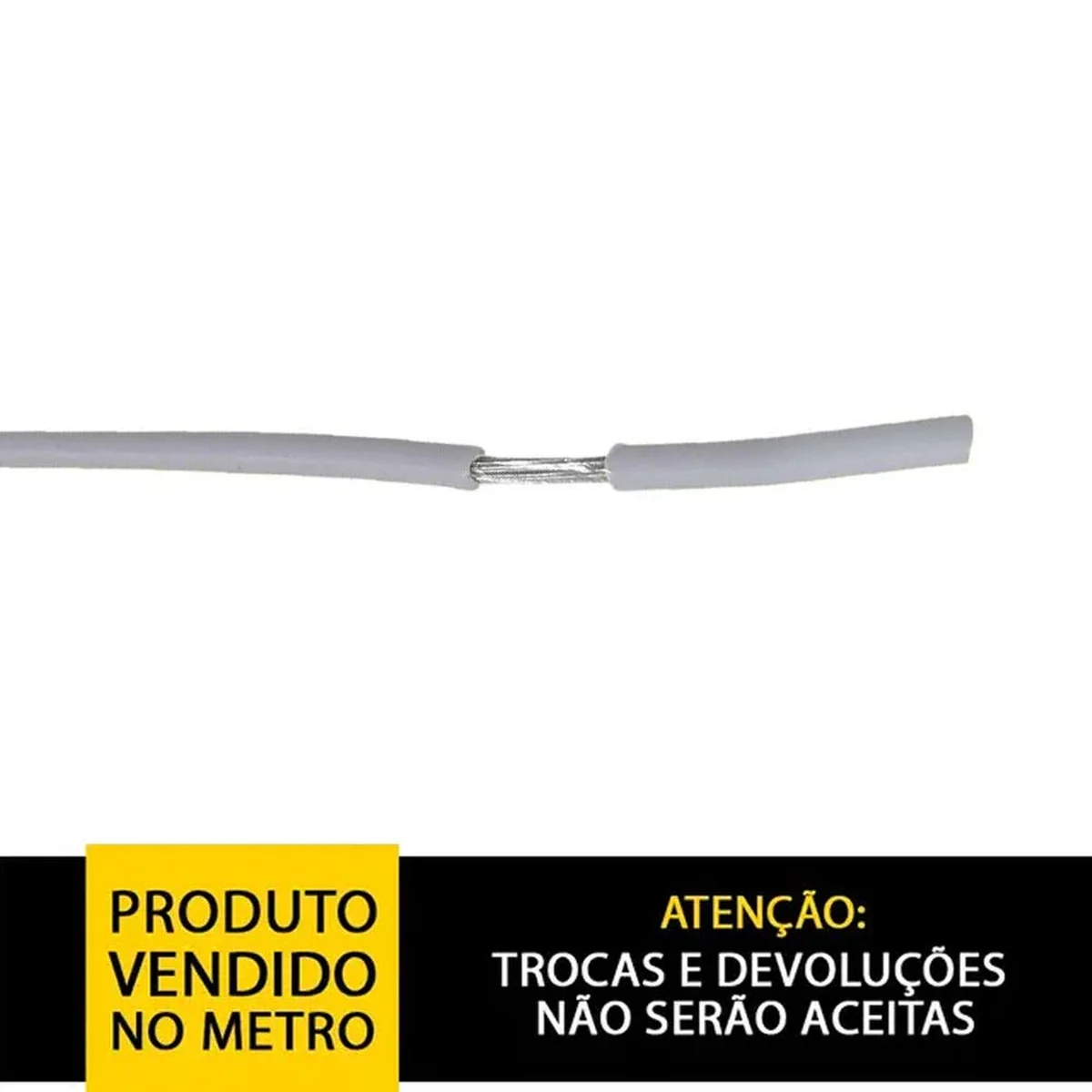 Cabinho Flexível 300V 0,50mm² (20AWG) Cinza (Vendido no metro) - imagem 1