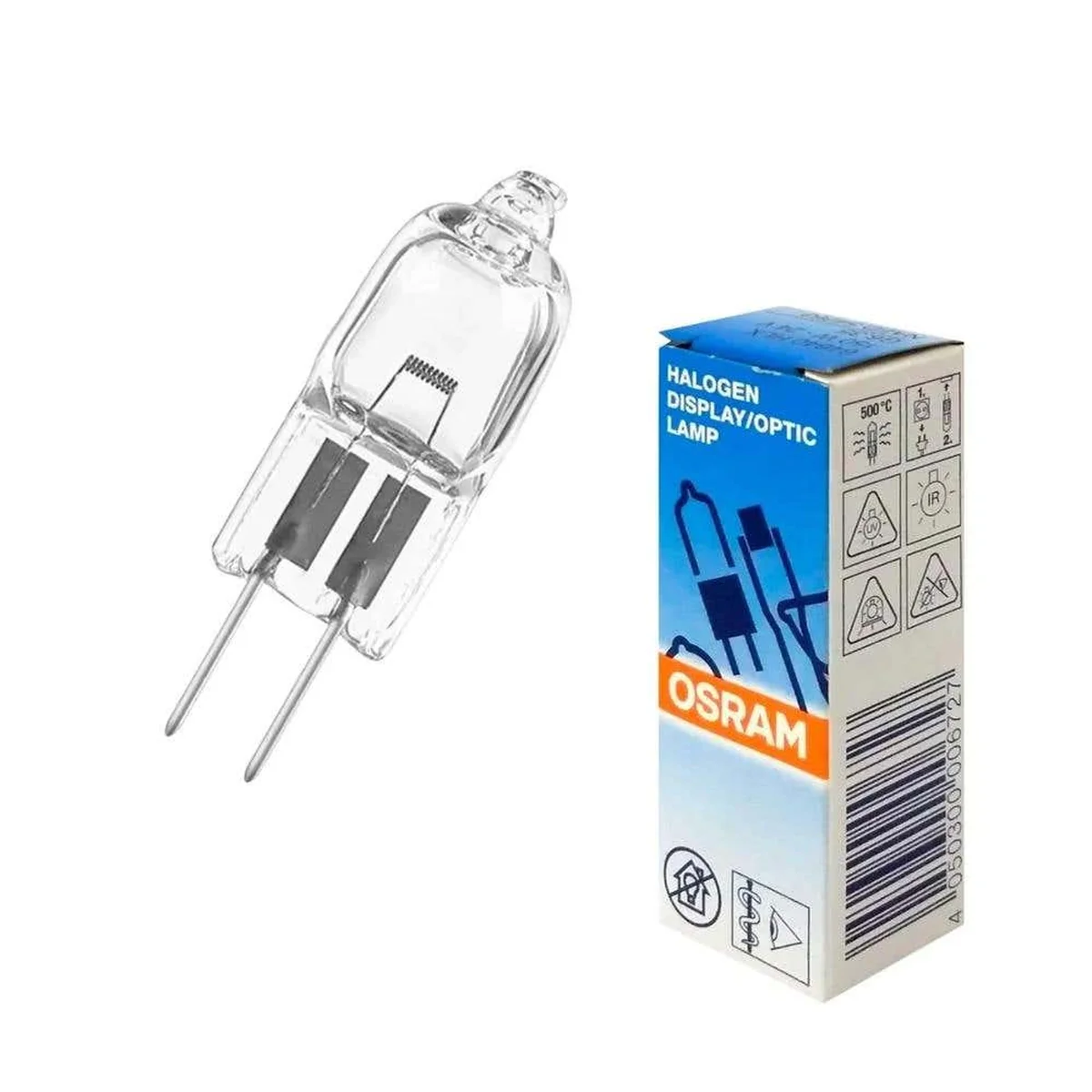 Lâmpada Halopin Halógena 20W 6V G4 3350K 64250 Osram - imagem 1