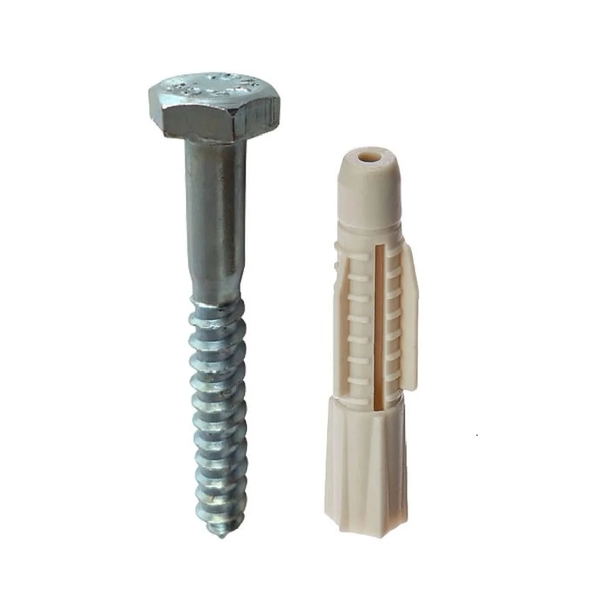 Parafuso Cabeça Sextavada 1/4"x70mm com Bucha 10mm 2 peças - imagem 1