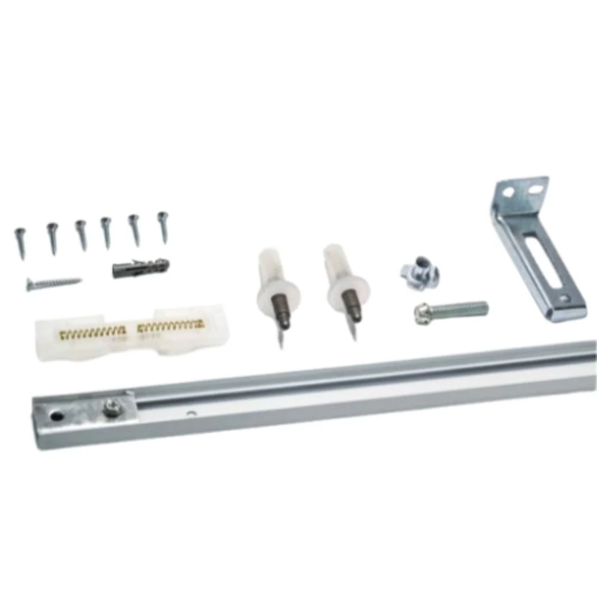 Kit Para Porta Camarão Trilho 1m Perfil Rold - imagem 1